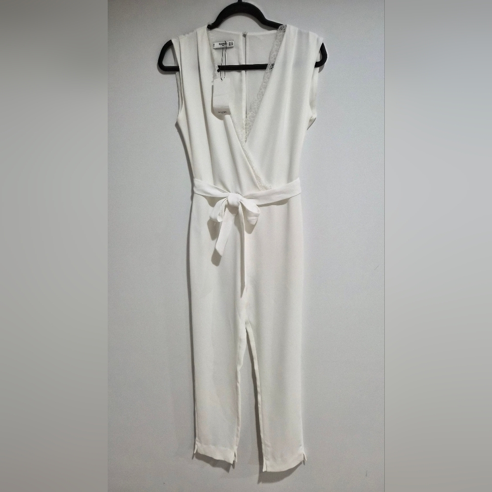 Mango Sleeveless White Jumpsuit - XXS - NWT